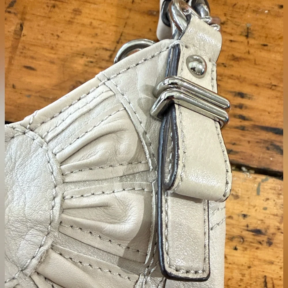 Coach White Leather Hobo Satchel